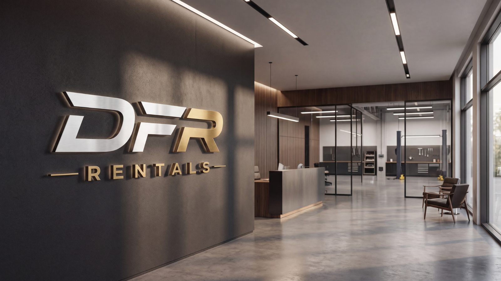 The DFR Rentals reception area at the Cleveland location